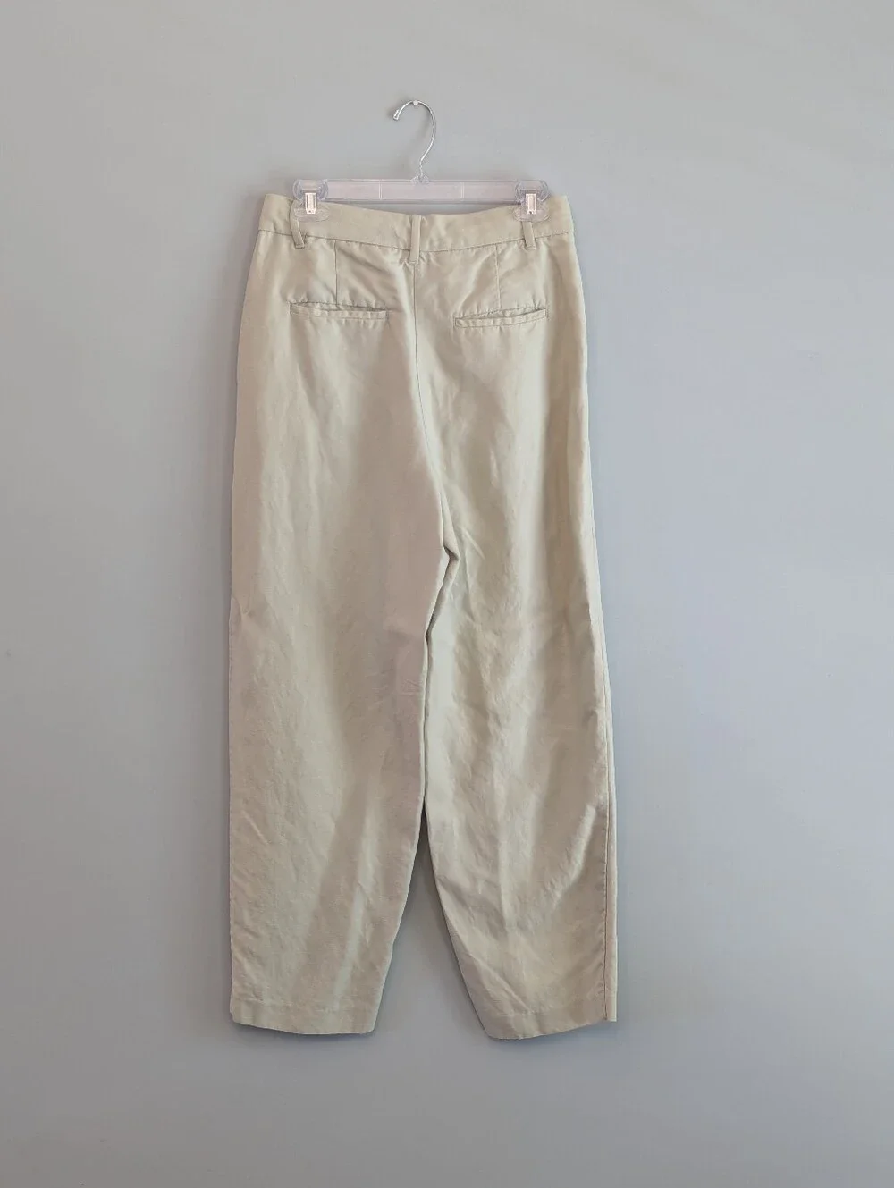 Wilfred Women's Pastel Sage Green Linen Pleated high rise Trouser pants size 8